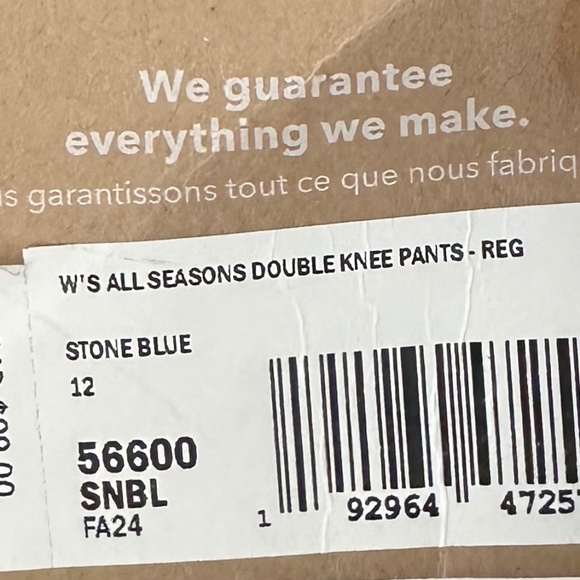 Patagonia Women's All Seasons Double Knee Work Pants, Stone Blue, NWT, Sz 12 - Picture 9 of 11
